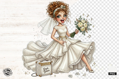 Cute Wedding Bride Clipart Product Image 1
