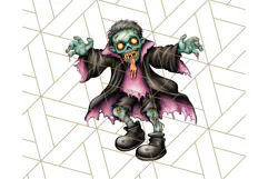 Bold Zombie Clipart PNG, Creepy Halloween Clip Art Product Image 2