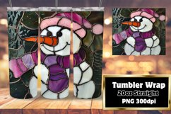 3D Snowman Stained Glass Wrap for Tumblers Product Image 1