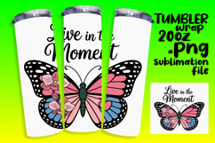 Stylish 20oz Tumbler Template , Butterfly Product Image 1
