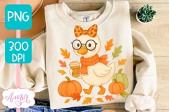 Cute goose sublimation PNG | Fall shirt sublimation design Product Image 5