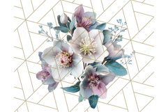 Whimsy Winter Florals Clipart PNG, Christmas Png Clipart Product Image 2