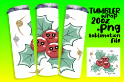 20oz Sublimation Tumbler Wrap , Cute Christmas Product Image 1