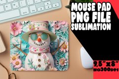 Snowman Wonderland Sublimation Mouse Pad - Holiday Happiness Product Image 1