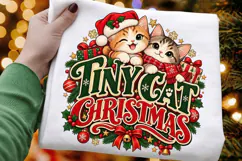 NY Cat Christmas Design, Cute Festive Cat Lover Graphic Product Image 2