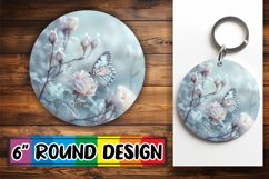 Realistic Spring Bloom Round Design Whimsical Elegance Product Image 1