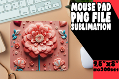 Cozy Mouse Mat Design Magic, 3D Flower Product Image 1