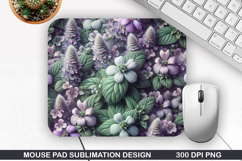 3D Flowers Mouse Pad Sublimation, Flowers Mouse Pad PNG Product Image 1