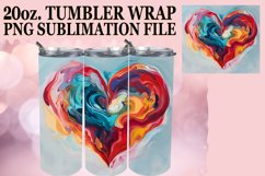 Heart Tumbler Wrap - Valentine&#039;s Sublimation Product Image 1