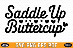 Saddle up Buttercup SVG Design | SVG Cut files Product Image 1