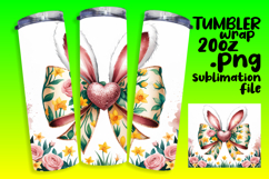 Inspired 20oz Tumbler Wrap Template , Easter Bunny Product Image 1