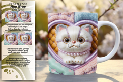 Chic 15oz Mug Wrap Png Design , Holiday Pets Product Image 1