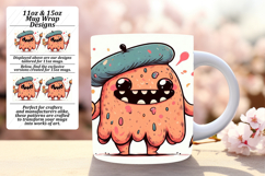 Beautiful 11oz Mug Wrap Png Artwork , Monster Product Image 1