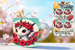 Elegant 11oz Mug Wrap Png Design , Dragon Product Image 1