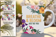 Unique 11oz Mug Wrap Png Artwork , Flower Quote Product Image 1