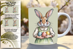 SOPHISTICATED 11oz Mug Wrap PNG , Easter Bunny Product Image 1