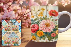 Vintage Blossom Bliss Mug Sublimation Art 11oz Product Image 1