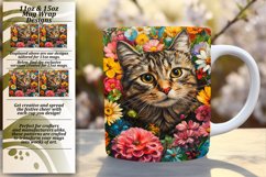 Whimsical Cat Mug Sublimation - Spring Product Image 1
