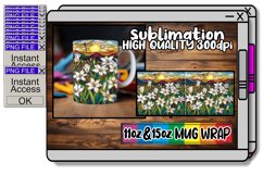 Whimsical Stained Glass Mug Wrap Scenes 11oz/15oz Product Image 1