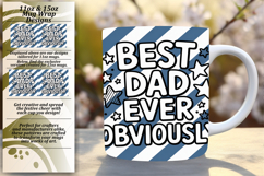 Stylish 11oz Mug Wrap Png Design , Father's Day Product Image 1