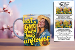 Stylish 11oz Mug Wrap Png Design , Just A Girl Product Image 1