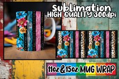 Unique 3D Leopard Flower Mug Wrap Designs Product Image 1
