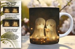 Halloween Mug Wrap with Ghost Art 11oz 15oz Product Image 1