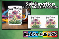 Happy memories 11oz 15oz mug wrap, Flowers Quote Product Image 1