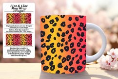 Sparkly Leopard Print Mug Wrap 11oz/15oz Glitter Product Image 1