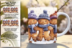 Christmas Gingerbread Man Mug 11oz/15oz Winter Wrap Product Image 1