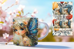 Glamorous 15oz Mug Wrap Png Artwork , Fairy Product Image 1