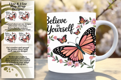 Artful 11oz Mug Wrap Png Template , Butterfly Product Image 1