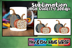 Splendid views 11oz 15oz mug wrap, Pumpkin Watercolor Product Image 1