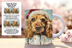 Festive Winter Mug Wrap Christmas Peeking Dog 11oz 15oz Product Image 1