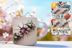 CUSTOM PNG Mug Wrap Design 11oz , 3D Heart Product Image 1