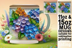 Spring 3D Flower Mug Wrap - 11oz &amp; 15oz Product Image 1