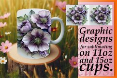 Colorful Whimsical Spring Flower 3D Mug Wrap 11oz 15oz Product Image 1