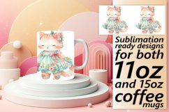 Playful Springtime Cat Sublimation Wrap - Floral Whimsy Product Image 1