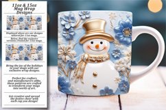 Festive Sparkle in 3D Snowman Christmas Mug Wrap Delights Product Image 1