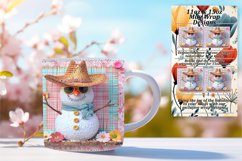 Holiday Snowman Sublimation Mug Wrap 11oz/15oz Summer Magic Product Image 1