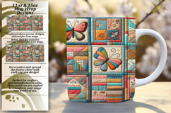 Nature 15oz Mug Wrap Png Design , Patchwork Product Image 1