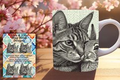 Vibrant Feline Mug: Sublimation Style Product Image 1
