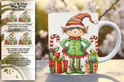 Festive Mug Wrap for 11oz 15oz Sublimation Product Image 1