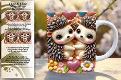 Warm 11oz Mug Wrap Png Artwork , Sweet Animals Product Image 1