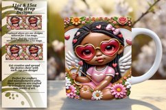 Gorgeous 11oz Mug Wrap Png Design , 3D Cupid Product Image 1