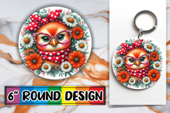 Timeless Keychain Round Style PNG, Cute Animals Product Image 1