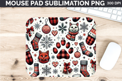 Watercolor Paws Mouse Pad Sublimation - Christmas PNG Design Product Image 1
