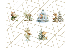Winter Animal Masquerade Clipart 60 PNG Woodland Animals Product Image 2