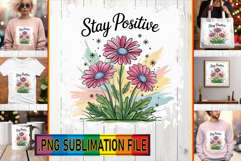 Timeless PNG Sublimation Magic, Flowers Quote Product Image 1