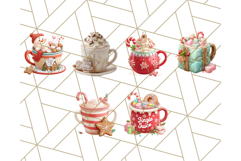 Christmas Coffee Mugs Clipart 60 PNG Festive Cups Product Image 2